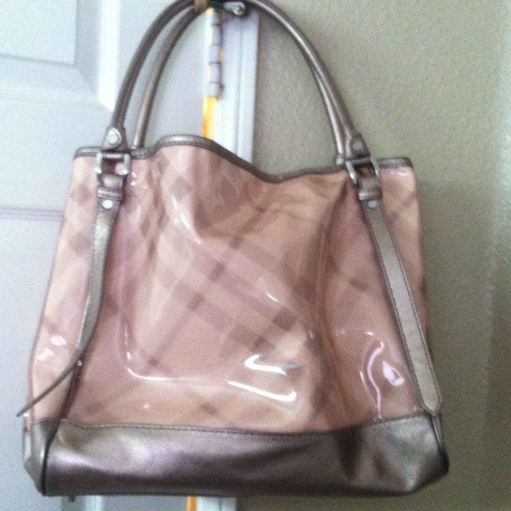 Authentic Burberry vinyl tote